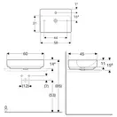 Geberit VariForm Умывальник встраиваемый, белый (500.780.01.2)