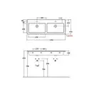Раковина двойная Globo Forty3 1250 х 470 мм (FO125) фото 3 Aquada.com.ua