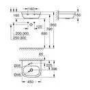 Мини-раковина Grohe Euro Ceramic 45 х 39,6 см, с покрытием PureGuard (3932400H) фото 2 Aquada.com.ua