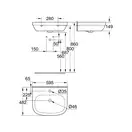 Раковина подвесная Grohe Euro Ceramic 59,5 х 48,2 см, с покрытием PureGuard (3933500H) фото 2 Aquada.com.ua
