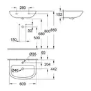Умивальник підвісний Grohe Bau Ceramic 60, білий (39421000)