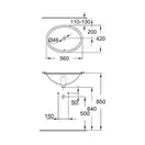 GROHE Раковина BAU CERAMIC (39423000) фото 10 Aquada.com.ua