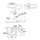 Умивальник підвісний Grohe Bau Ceramic 45, білий (39424000)