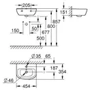 GROHE Раковина BAU CERAMIC (39424000) фото 10 Aquada.com.ua