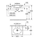 Раковина подвесная Grohe Essence 48,5 х 60 см (3956500H) фото 3 Aquada.com.ua