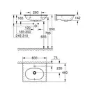 Умивальник накладний Grohe Essence 60х46 см, білий (3956800H)