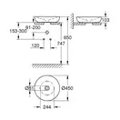 Раковина накладная на столешницу Grohe Essence Ø 45 см (3960900H) фото 2 Aquada.com.ua