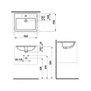 Laufen Pro S Раковина врізна в стільницю, біла (H8189630001041)