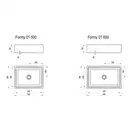 Умывальник Ravak FORMY 01 500 D без перелива (XJL01250000)
