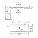 Раковина мебельная 120 х 47 см Villeroy & Boch Collaro (альпийский белый, без перелива) (4A33C101) фото 2 Aquada.com.ua