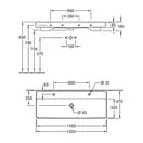 Раковина мебельная 120 х 47 см Villeroy & Boch Collaro (альпийский белый, с переливом) (4A33C401) фото 2 Aquada.com.ua