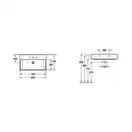 Раковина Villeroy & Boch Memento 80х47 см (шлифованный низ) (51338GR1) фото 3 Aquada.com.ua