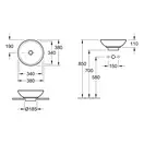 Раковина накладная на столешницу Villeroy & Boch Loop & Friends Ø 380 мм (51480001) фото 7 Aquada.com.ua