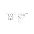 Раковина накладная на столешницу Villeroy & Boch Loop & Friends d=38 см (51480101) фото 4 Aquada.com.ua