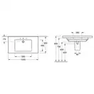 Pаковина для установки на тумбу Villeroy & Boch Metric Art 100х55 см (519511R1) фото 6 Aquada.com.ua