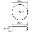VOLLE умывальник 35,5*35,5*12,5см, накладной, круглый, матовый черный (13-01MBlack-040) фото 2 Aquada.com.ua