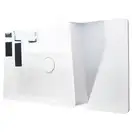 VOLLE Умывальник 58*37*12,5см подвесной, с полочкой каменный Solid surface (13-40-415) фото 5 Aquada.com.ua