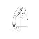 GROHE Ручной душ, 4 вида струй New Tempesta Rustic 100 (26085001) фото 2 Aquada.com.ua