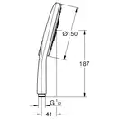 Ручний душ, 3 режими струменя Grohe Rainshower SmartActive (26553000)