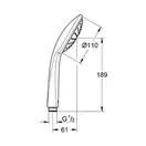 GROHE Ручний душ, 1 режим струменю Euphoria 110 Mono  (27265000) фото 2 Aquada.com.ua