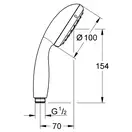Ручний душ Grohe Tempesta 100, хром (27597001)