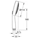 GROHE Ручний душ, 2 режими струменю Power&Soul Cosmopolitan 115  (27661000) фото 4 Aquada.com.ua