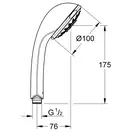 Лейка для душа Grohe Relexa (цвет - хром), 5 видов струи (28796000) фото 2 Aquada.com.ua