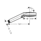 HANSGROHE Ручной душ, белый/хром Crometta Vario (26330400) фото 2 Aquada.com.ua
