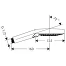 Лейка для душа Hansgrohe Raindance Select S 120 (цвет - матовый чёрный хром), 3 вида струи (26530340) фото 2 Aquada.com.ua