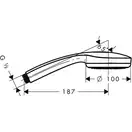 HANSGROHE Ручной душ (цв. Белый хром) Monsoon Eco (26546400) фото 2 Aquada.com.ua