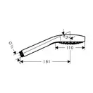 Ручний душ Hansgrohe Croma Select S 110 Vario EcoSmart 9л / хв, білий / хром (26803400)