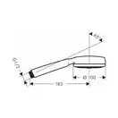 Ручний душ Hansgrohe Crometta 100 1jet, білий / хром (26825400)