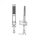 Лейка для душа "палочка" Hansgrohe Rainfinity (цвет - чёрный матовый), 1 вид струи (26866670) фото 2 Aquada.com.ua