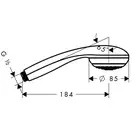 Лейка для душа Hansgrohe Crometta 85 Mono Green (цвет - хром), 1 вид струи (28561000) фото 2 Aquada.com.ua