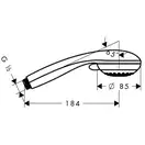 Ручний душ Hansgrohe Crometta 85 1jet Mono, Chrome (28585000)