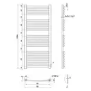 Сушарка рушників водяна Qtap Dias (BLA) P21 1200x500 HY (QTDIASBLAP211200500HY) фото 2 Aquada.com.ua
