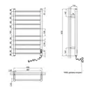 Сушарка рушників електрична Qtap Evia 11121S BLA (QTEVIBLA11121S) фото 2 Aquada.com.ua