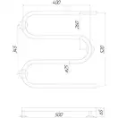 Сушарка рушників електрична Qtap Snake (CRM) 500х500 RE (QTSNAKE500500RE) фото 2 Aquada.com.ua