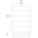 Сушарка рушників електрична Qtap Standard shelf (CRM) P5 500х700 LE з полицею (QTSTNDP5500700LESH) фото 2 Aquada.com.ua