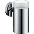Стакан для зубных щёток с держателем Hansgrohe Logis (цвет - хром/стекло матовое) (40518000)