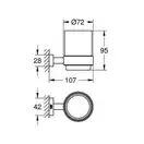 Стакан для зубних щіток Grohe Essentials Cube New (40755001)