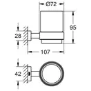Стакан для зубних щіток Grohe Essentials Cube New (40755001)