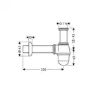 Сифон для биде Hansgrohe (цвет - хром) (55213000) фото 2 Aquada.com.ua