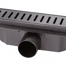 Трап лінійний Qtap Dry FA304-700MBLA з нержавіючою решіткою 700х73 (QTDRYFA304700MBLA) фото 4 Aquada.com.ua