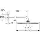 GROHE Душевой гарнитур Rainshower (26066DL0) (26066DL0) фото 2 Aquada.com.ua