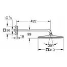 Верхній душ з настінним кронштейном Grohe Rainshower Mono (26563000)