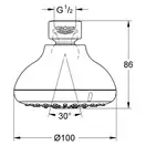 GROHE Верхній душ, 4 режими струменю New Tempesta 100  (27606001) фото 3 Aquada.com.ua