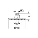 Верхній душ з одним режимом GROHE Euphoria Cube 150 (27705000)
