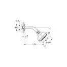 Верхній душ з кронштейном Grohe New Tempesta 100 (27870001)