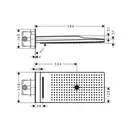 Верхній душ, Hansgrohe Rainmaker Select, 580х260 3jet, Чорний / Хром (24001600)